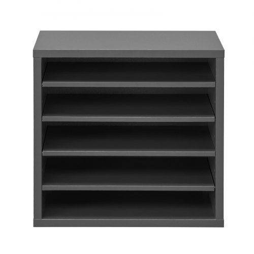 Literature Organizer 5 Compartments Office Mailbox with Adjustable Shelves