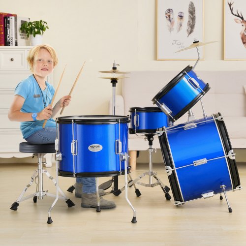 Kids Drum Set 5Piece 16 in Beginner Full Drum Set with Bass Toms Snare 1