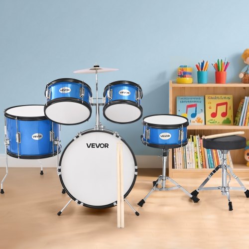 Kids Drum Set 5Piece 16 in Junior Drum Sets Beginner Drums Set with Adjustable 1