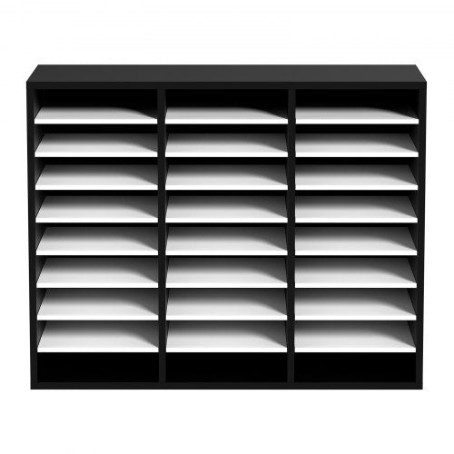 27 Compartments Wood Literature Organizer Adjustable Shelves Medium 2