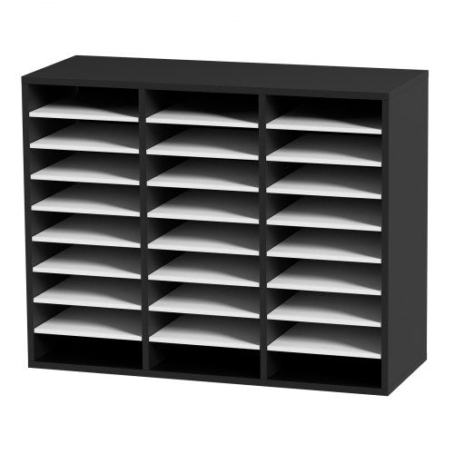 27 Compartments Wood Literature Organizer Adjustable Shelves Medium 2