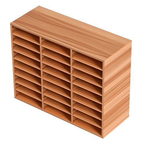 27 Compartments Wood Literature Organizer Adjustable Shelves Medium 3