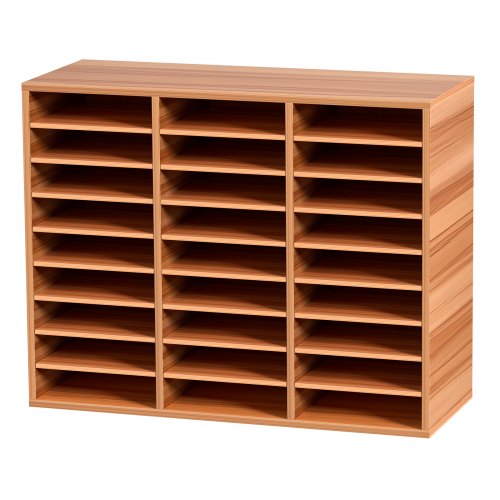 27 Compartments Wood Literature Organizer Adjustable Shelves Medium 3