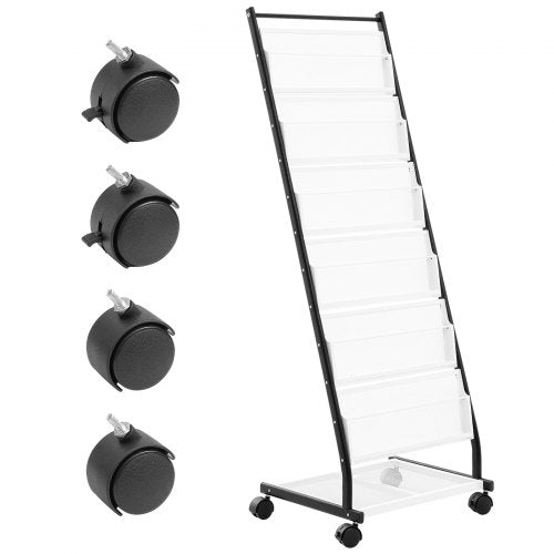 Brochure Display Rack 6Tier Magazine Literature Display Stand Floor