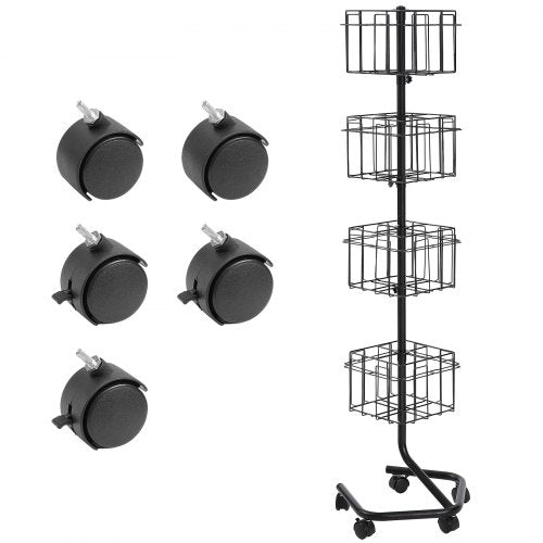 Brochure Display Rack 4Tier 32 Pockets Rotating Magazine Literature