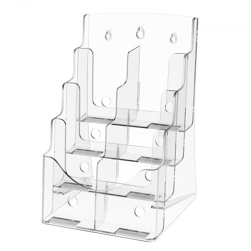 Acrylic Brochure Holder 85 x 11 inch 4Tier Clear Acrylic Literature