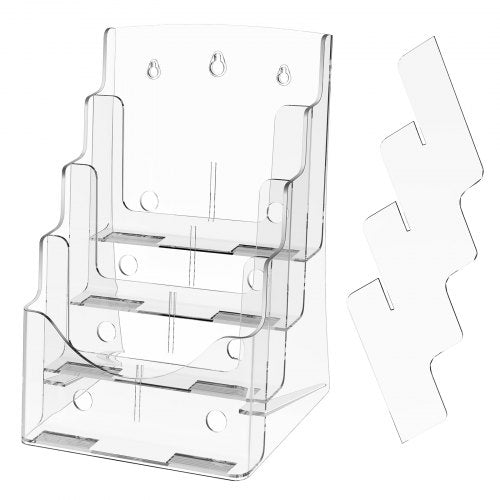Acrylic Brochure Holder 85 x 11 inch 4Tier Clear Acrylic Literature
