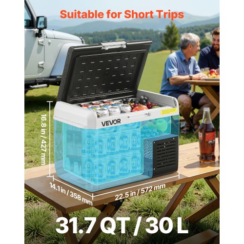 12 Volt Car Refrigerator 317QT30L Car Fridge Portable Electric Cooler