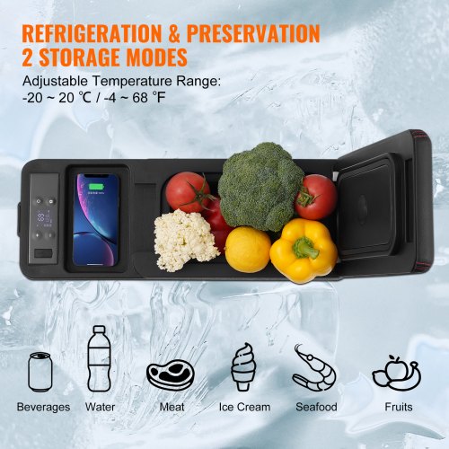 Car Refrigerator 12 Volt Car Armrest Refrigerator Fridge 8 L Single Zone
