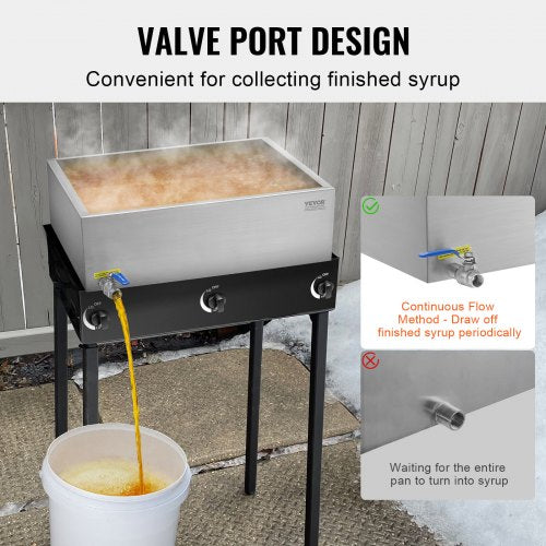 Maple Syrup Evaporator Pan 17.5 Gallon 254 Cups of 88oz Maple Syrup Flat