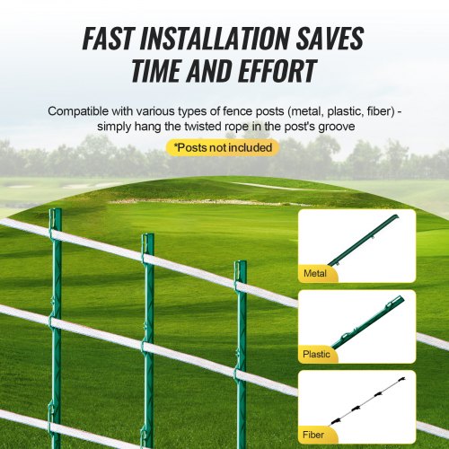 Electric Fence Tape 1640Ft 500M Polytape Fencing Hot Wire 34 Width 6