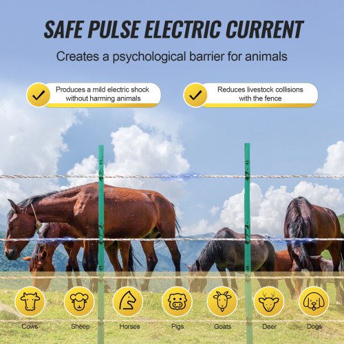 Electric Fence Wire 2625Ft 800M Portable Polywire 332 Diameter 9 Mixed