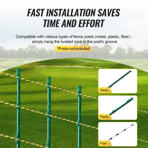 Electric Fence Wire 3366Ft 1026M Portable Polywire 18 Diameter 6