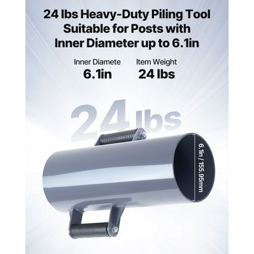 Fence Post Driver Heavy Duty T Post Driver with Handles Metal Manual
