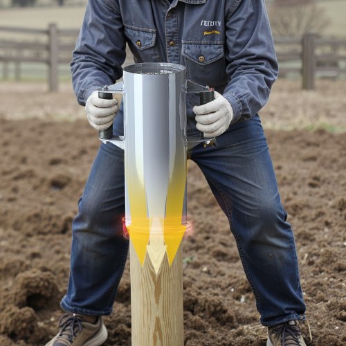 Fence Post Driver Heavy Duty T Post Driver with Handles Metal Manual