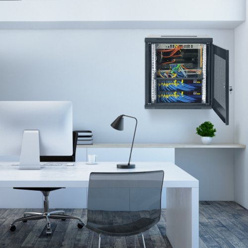 12U Wall Mount Server Cabinet 155 Depth Network Rack Enclosure