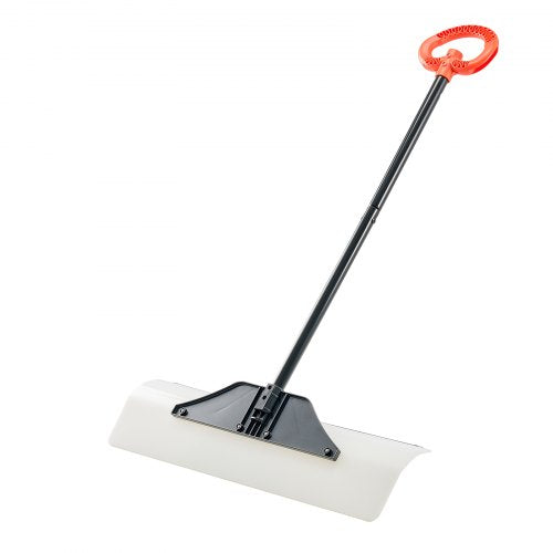 Snow Pusher Shovel 30 in Outdoor Snowplow Shovel with Ergonomic Grip HDPE