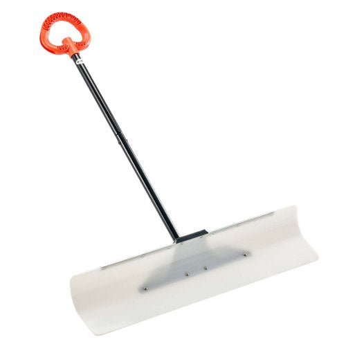 Snow Pusher Shovel 36 in Outdoor Snowplow Shovel with Ergonomic Grip HDPE