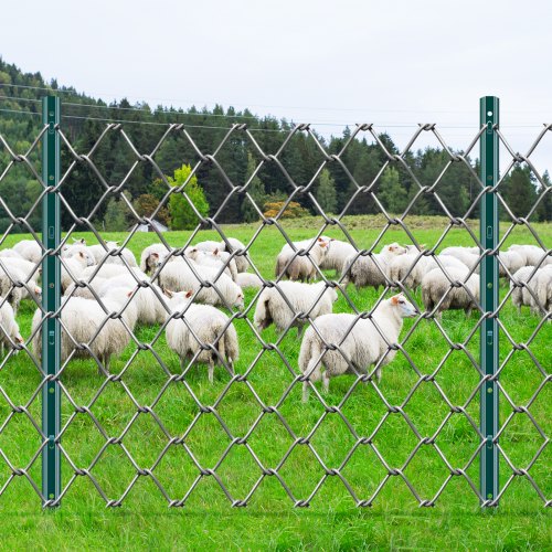 3 Feet Fence Post 10 Pack UChannel Heavy Duty Metal Fence Posts Sturdy