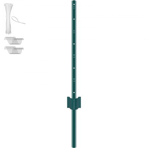 3 Feet Fence Post 10 Pack UChannel Heavy Duty Metal Fence Posts Sturdy