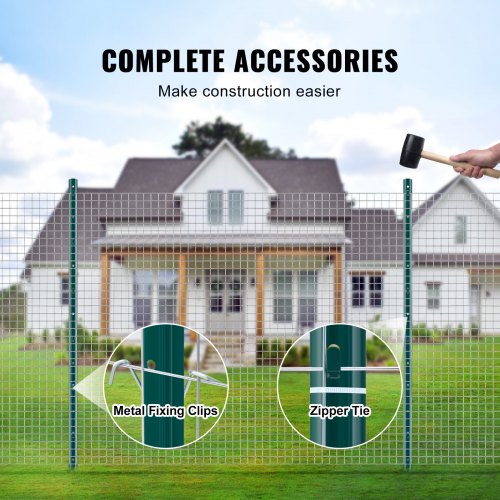 4 Feet Fence Post 10 Pack TPost Heavy Duty Metal Fence Posts Green – 10 PCS