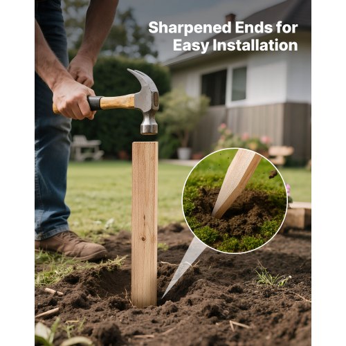 Wooden Garden Stakes 25 Pcs 24 x5 x15 in Survey Grading Stakes Garden