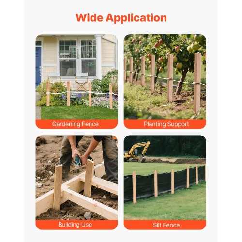 Wooden Garden Stakes 25 Pcs 24 x5 x15 in Survey Grading Stakes Garden