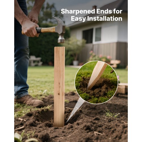 Wooden Garden Stakes 25 Pcs 36 x5 x15 in Survey Grading Stakes Garden