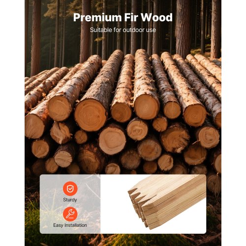 Wooden Garden Stakes 25 Pcs 48x05x069 in Survey Grading Stakes Garden