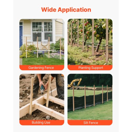 Wooden Garden Stakes 25 Pcs 48x05x069 in Survey Grading Stakes Garden