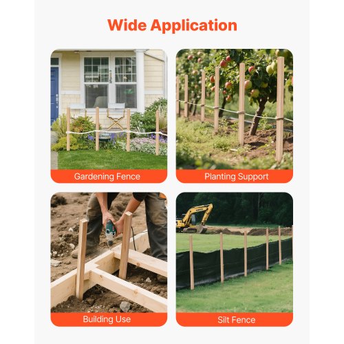 Wooden Garden Stakes 25 Pcs 36x075x075 in Survey Grading Stakes Garden