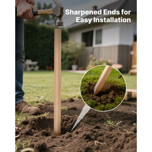 Wooden Garden Stakes 25 Pcs 48x075x075 in Survey Grading Stakes Garden