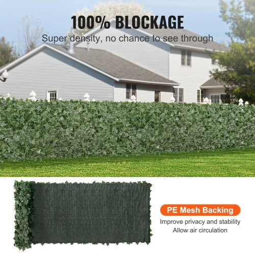 Ivy Privacy Fence 39 x 158in Artificial Green Wall Screen Greenery Ivy