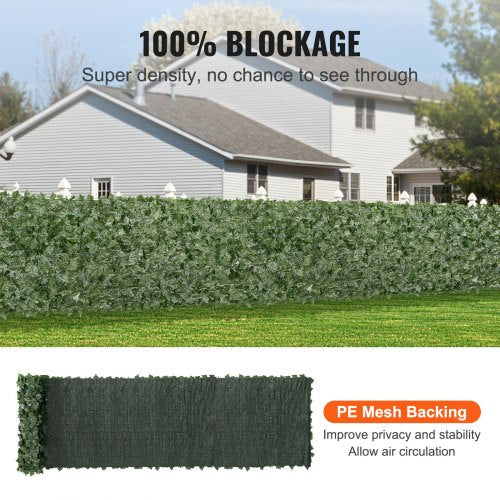 Ivy Privacy Fence 39 x 198in Artificial Green Wall Screen Greenery Ivy