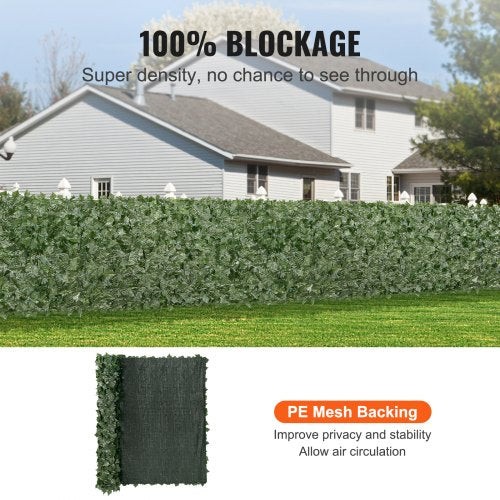 Ivy Privacy Fence 59 x 98 in Artificial Green Wall Screen Greenery Ivy