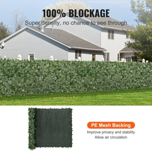 Privacy Ivy Fence 59 x 118in Artificial Green Wall Screen Greenery Ivy