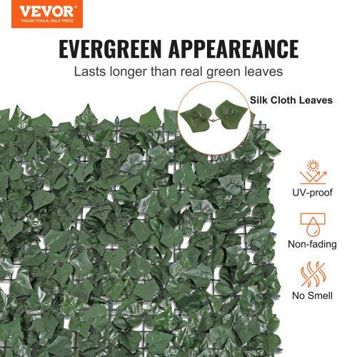 Ivy Privacy Fence 59 x 98 in Artificial Green Wall Screen Greenery Ivy