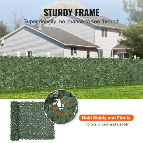 Ivy Privacy Fence 59 x 98 in Artificial Green Wall Screen Greenery Ivy