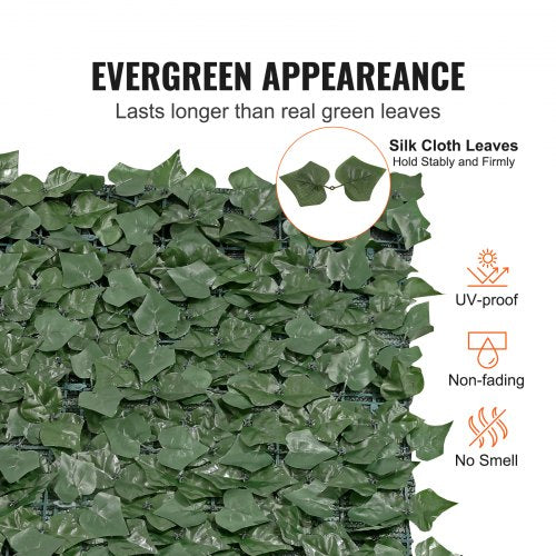 Ivy Privacy Fence 59 x 158in Artificial Green Wall Screen Greenery Ivy