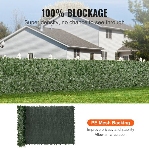 Ivy Privacy Fence 59 x 158in Artificial Green Wall Screen Greenery Ivy