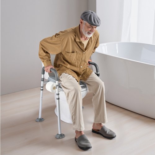 Bedside Commode Chair 500 lbs Capacity 4in1 Portable Toilet and Raised 1