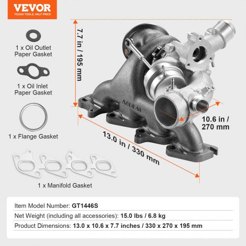 Turbo Turbocharger Kit for Engines Chevy Chevrolet Cruze 20112019 14T – 0 L