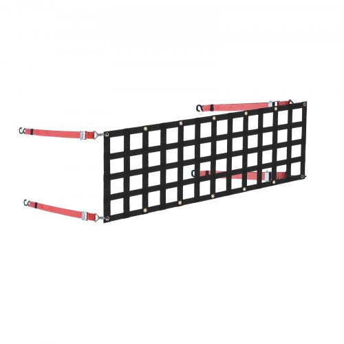 Tailgate Net 54 in x 18 in Heavy Duty Cargo Net for Truck Bed with 4