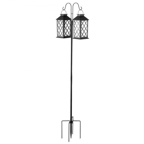 Double Shepherds Hooks for Outdoor 8 Pack 60 Inch Heavy Duty Bird Feeder