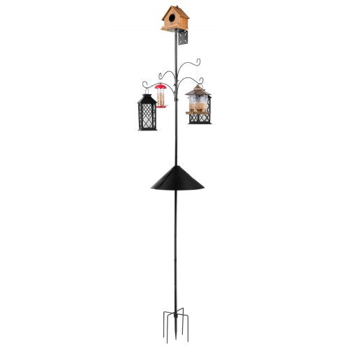 4Hook Wild Bird Feeder Stand Pole 92 Inch Bird Feeding Station Kit 3132