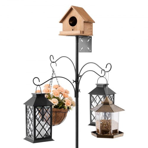 4Hook Wild Bird Feeder Stand Pole 92 Inch Bird Feeding Station Kit 3132