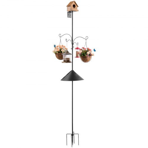 4Hook Wild Bird Feeder Stand Pole 92 Inch Bird Feeding Station Kit 3132