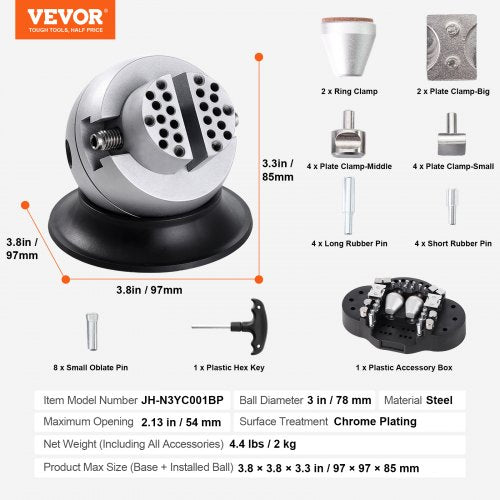 Ball Vise 3 Engraving Setting Tool 360° Rotation Engraving Block Vise 30