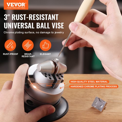 Ball Vise 3 Engraving Setting Tool 360° Rotation Engraving Block Vise 70