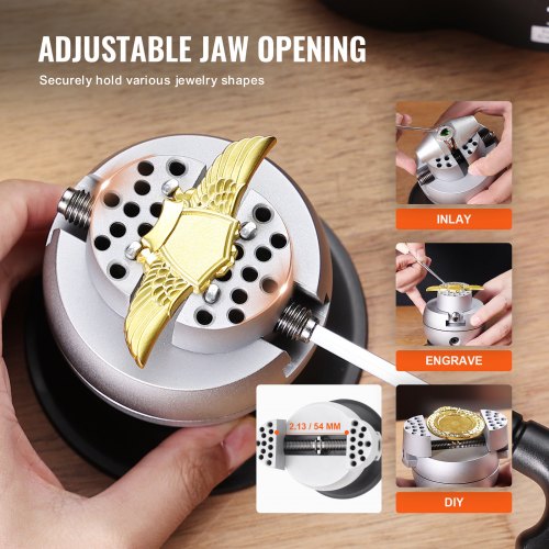 Ball Vise 3 Engraving Setting Tool 360° Rotation Engraving Block Vise 70